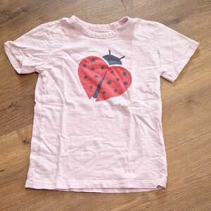 Primary Pink Heart Ladybug Tee